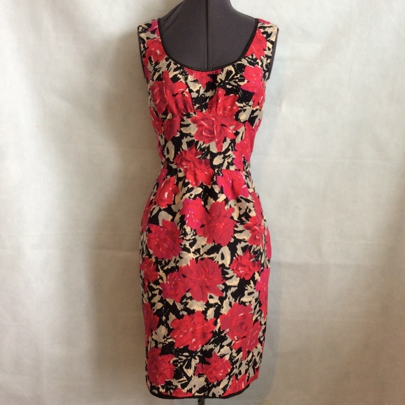 Donna Ricco Dresses & Skirts - Donna Ricco Shift Dress 12 Roses Linen Blend Party